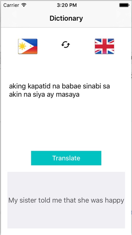 Translate to tagalog to english
