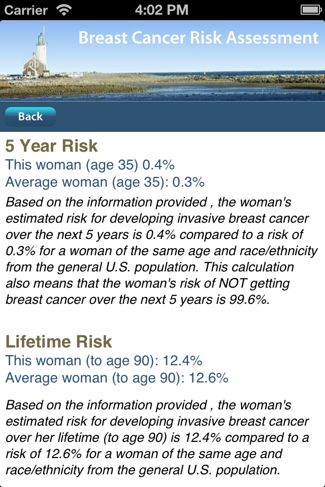 Breast Cancer Risk Assessment screenshot 2