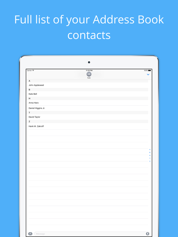 Screenshot #6 pour Contacts for iMessage