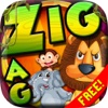 Word Zigzag Crossword Puzzle for Animal in the Zoo