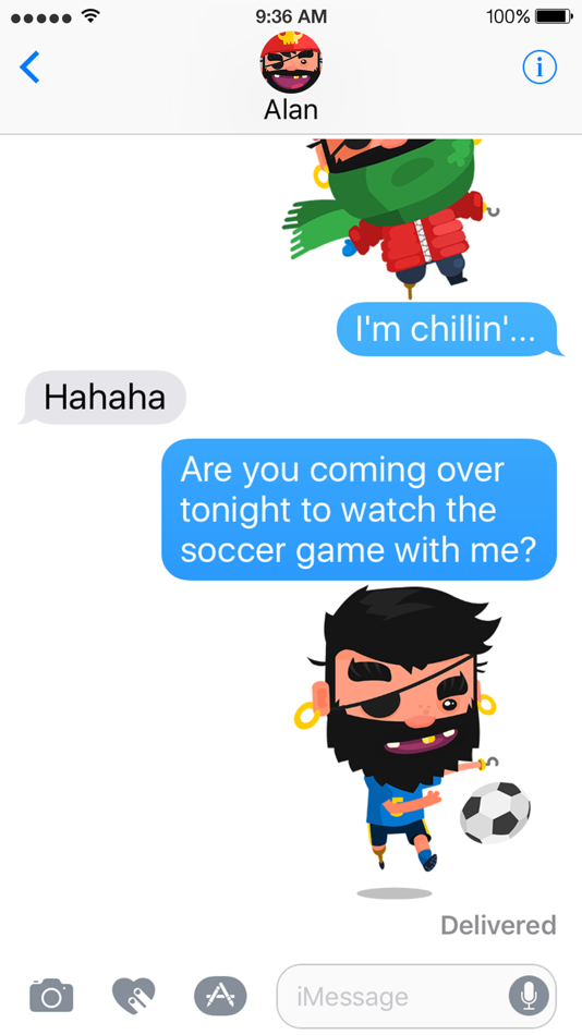 #3. Pirate Kings Stickers for Apple iMessage (iOS) By: Playtika LTD