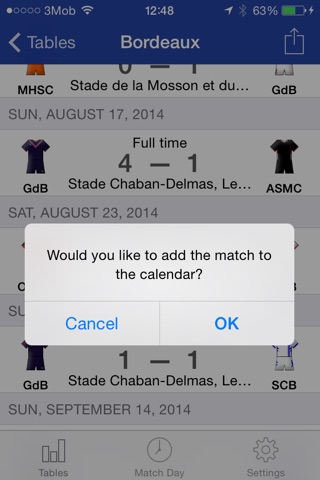 Scheduler - French Football League 1 screenshot 2