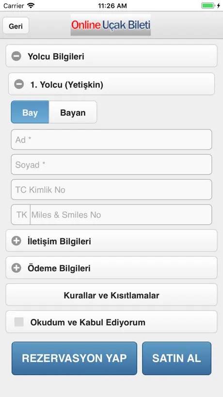 Online Uçak Bileti