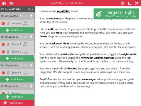 AnyWriMo - No better time to start writing screenshot 3