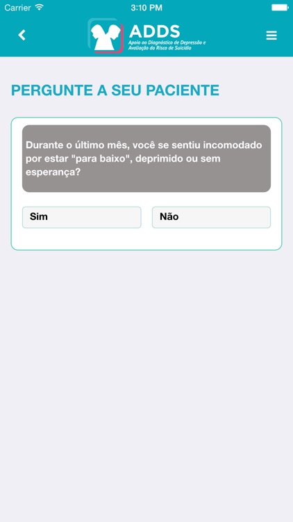 ADDS - Apoio ao Diagnóstico de Depressão e Avaliação do Risco de Suicídio - TelessaúdeRS