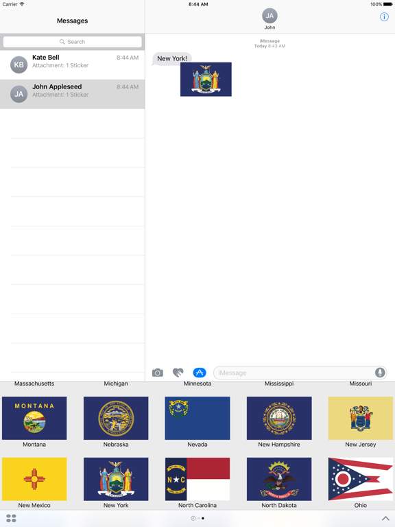 Screenshot #4 pour US State Flag Stickers