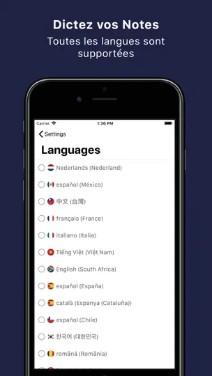 Capture d'écran de Dictée Vocale Pour Notes sur iPhone 3