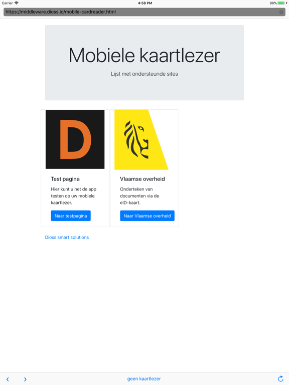 kaartlezer app screenshot 2