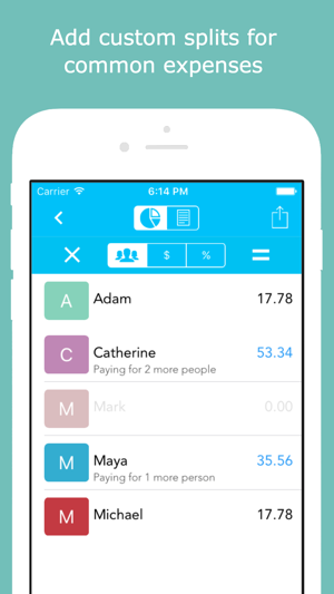 group expense on the app store