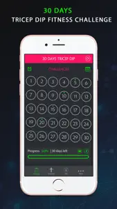 30 Day Tricep Dip Fitness Challenges screenshot #2 for iPhone
