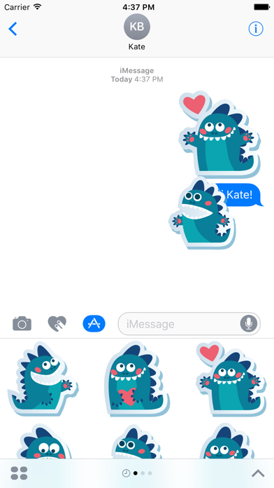 Screenshot #2 pour Cute Dino Stickers