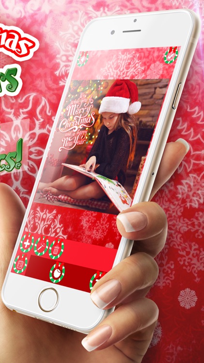 Merry Christmas Wishes - Photo Art Camera Stickers
