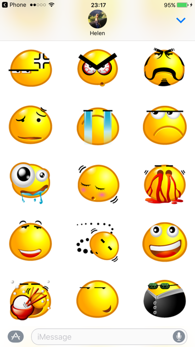 Screenshot #3 pour Yellow Bubble Emoji Sticker Pack for iMessage