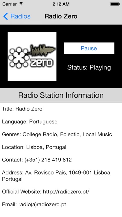 Portugal Radio Live Player (Portuguese / português / língua portuguesa)
