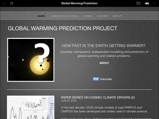 Global Warming Prediction iPad screenshot