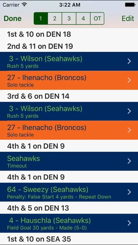 iTouchdown Football Scoring screenshot 3 of 5