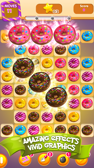 Donut Dazzle Dash - Match 3 Sweet Cookie Maniaのおすすめ画像2