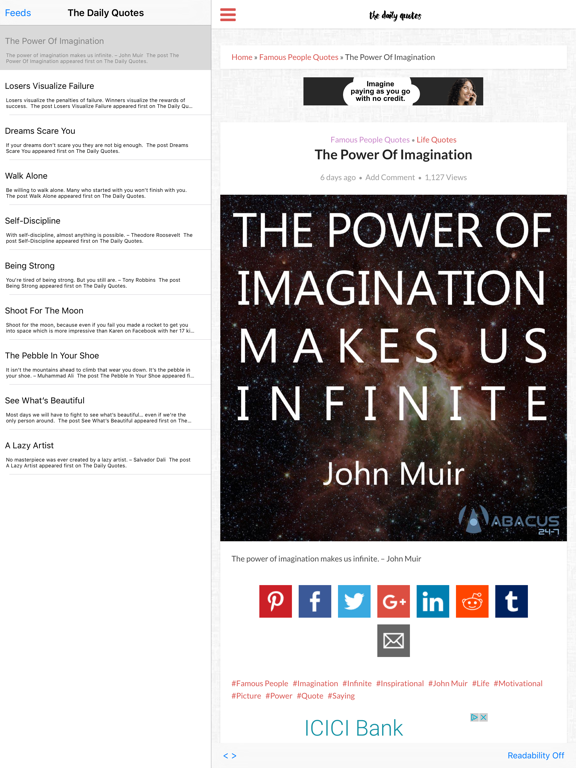 Screenshot #3 for Quote of the Day - Famous, Inspiring, and Memorable Quotes Every Day!