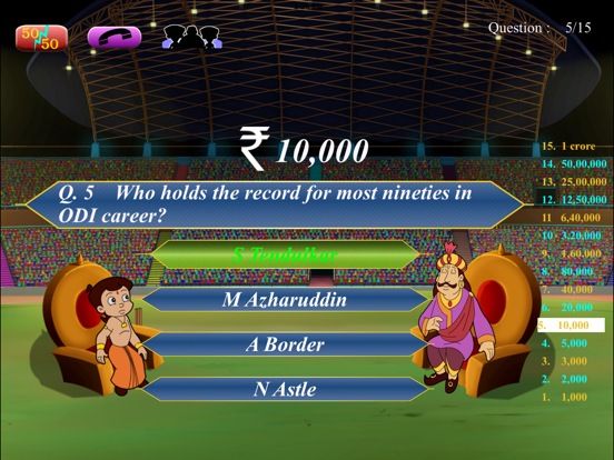 Screenshot #5 pour Cricket Quiz with Bheem