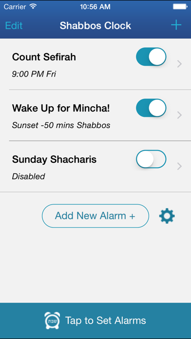 Shabbos Clock Screenshot