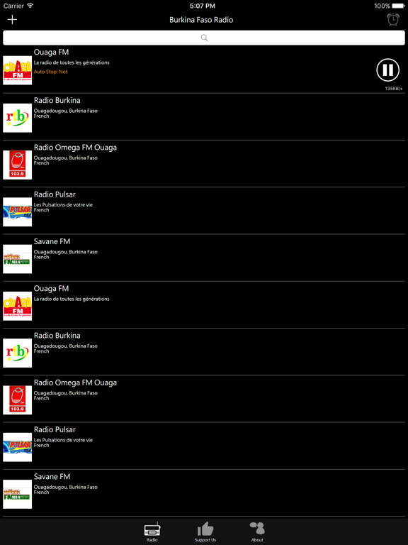 Burkina Faso Radio iPad screenshot 2 - Entertainment app