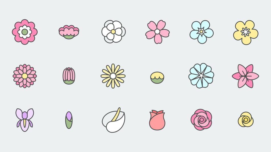 #1. Xinh Flowers Pastel (iOS) Által: Hong Anh Khoa