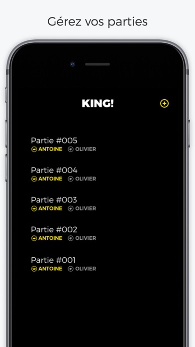 KING! - Suivi de scores iPhone screenshot