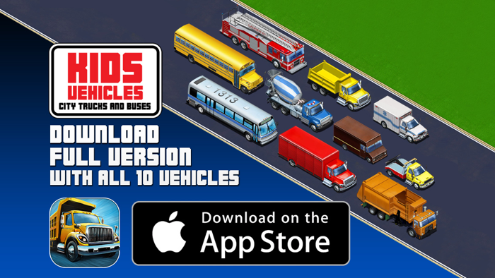 Kids Vehicles City Trucks and Buses Lite for iPhone