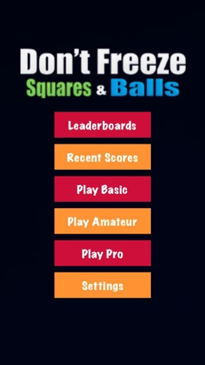 Don’t Freeze - Squares and Balls