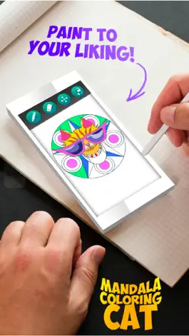 Game screenshot Mandala Coloring - Cat mod apk