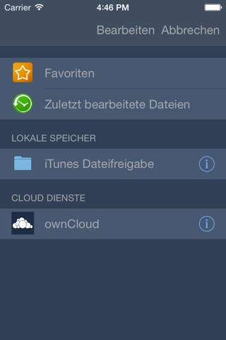 ownCloud Access screenshot 2