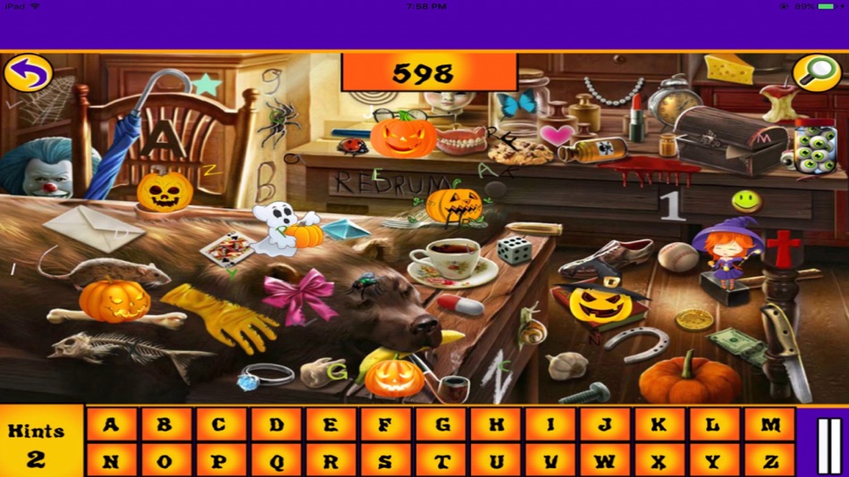 #4. Free Hidden Objects: Halloween Hidden Alphabets (iOS) By: atul patel