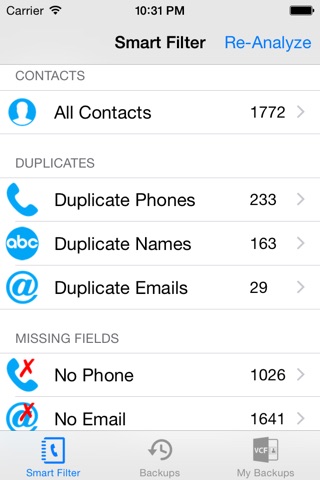 Smart Filter - Cleanup Duplicate Contacts screenshot 2