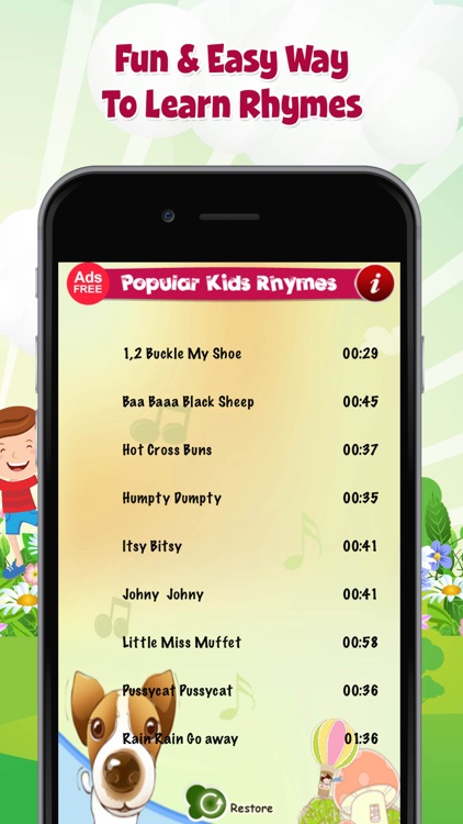 Free Popular Kids Rhymes