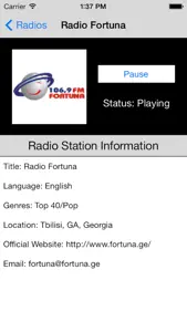 Georgia Radio Live (Georgian) screenshot #4 for iPhone