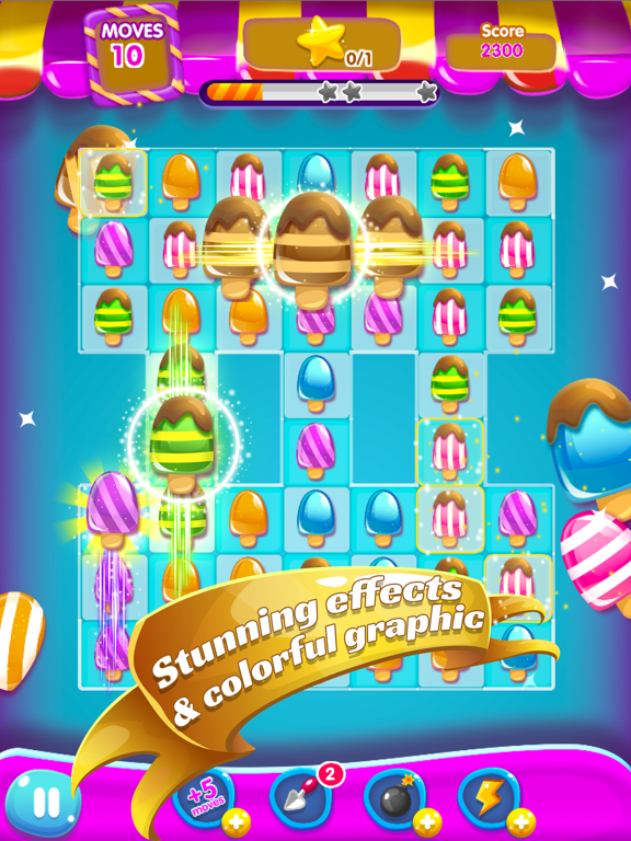 Lollipop Maker Candy: Ice Cream Match3 Mania
