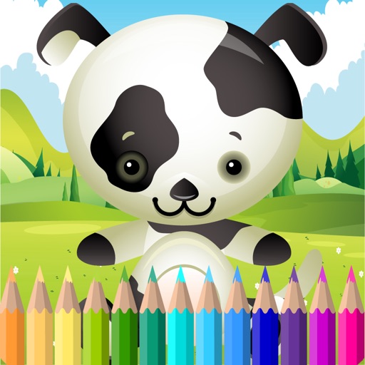 Coloring Book Pages Pets Page for Kids and Adult Icon