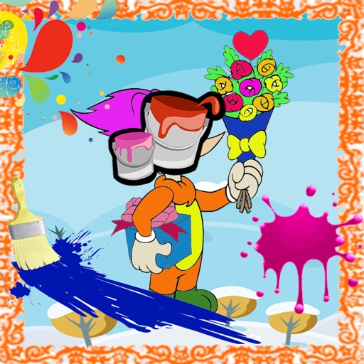 Coloring For Kids Game Woody Woodpecker Version Icon