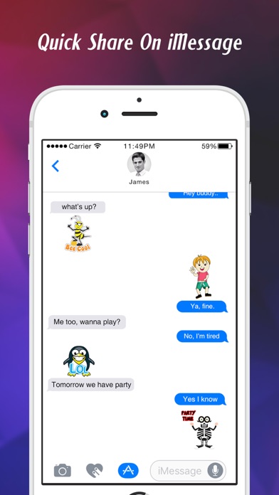 Stickers for iMessage & texts Screenshot 2 - AppWisp.com Stickers for iMessage & texts Screenshot 2 - AppWisp.com