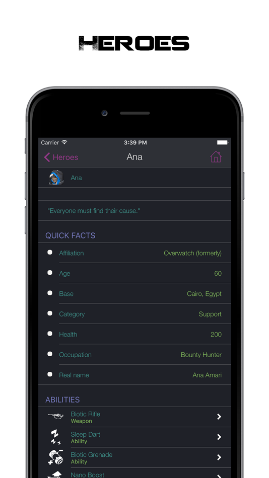 #3. Pocket Wiki for Overwatch (iOS) Podle: Dmytro Momotov