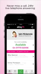 alldayPA - never miss a call screenshot #1 for iPhone