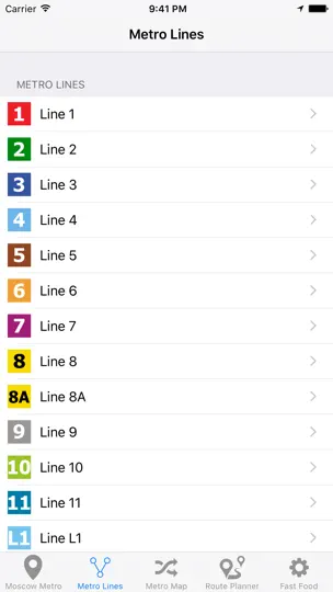 Screenshot von Moskau U-Bahn auf dem iPhone 5