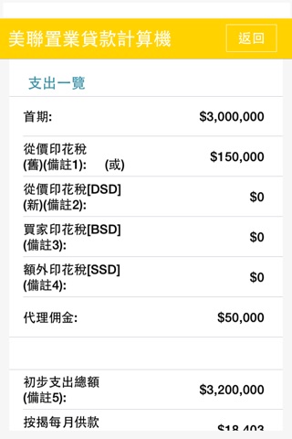 美聯置業貸款計算機 screenshot 3
