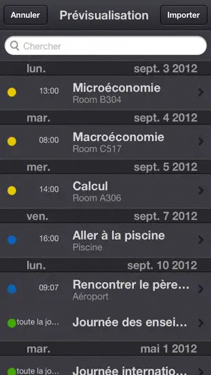 Capture d'écran de XCalendar Lite sur iPhone 4