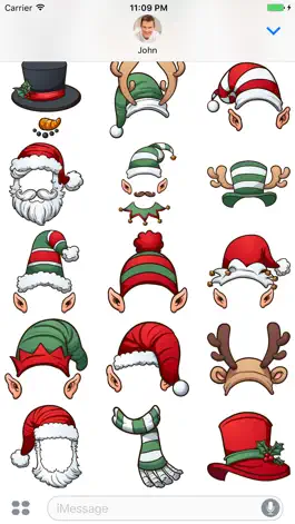 Game screenshot Новогодние шапки - Stickers for iMessage mod apk