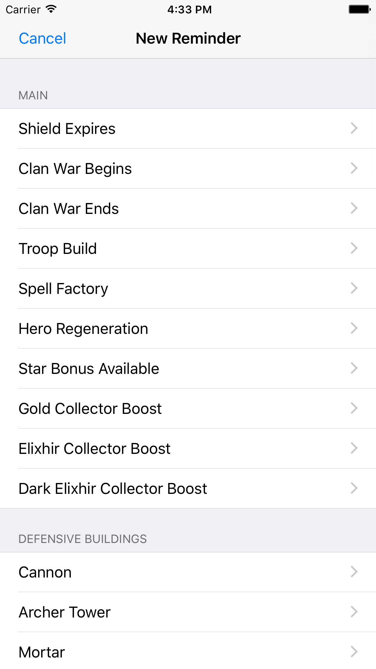 Clash Reminders screenshot 3