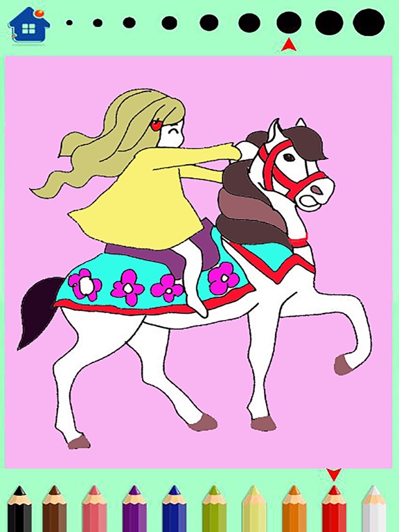 Lady Girls Princess-Doll Coloring Book iPad screenshot