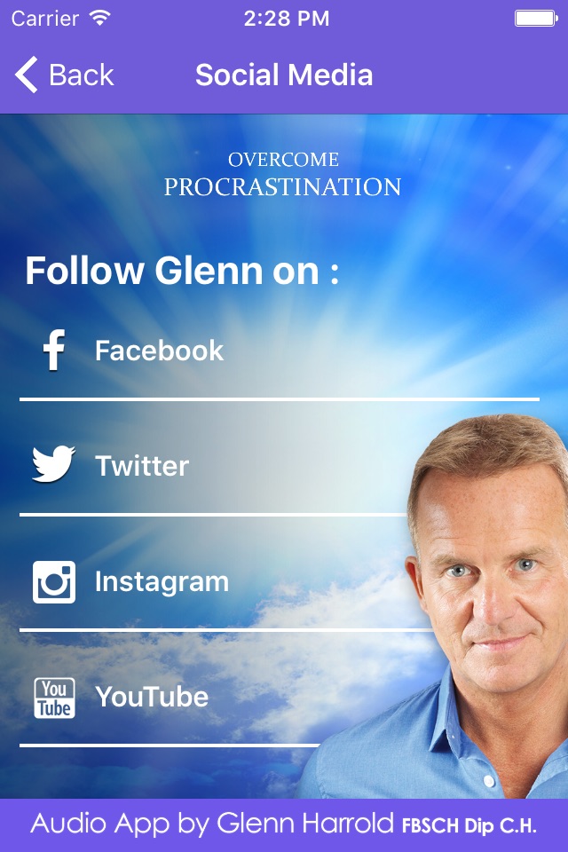 Overcome Procrastination Hypnosis by Glenn Harrold screenshot 3