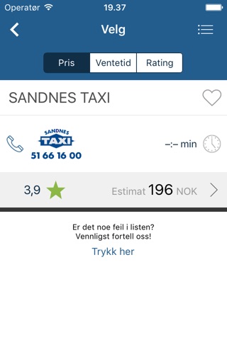 Sandnes Taxi+ screenshot 3