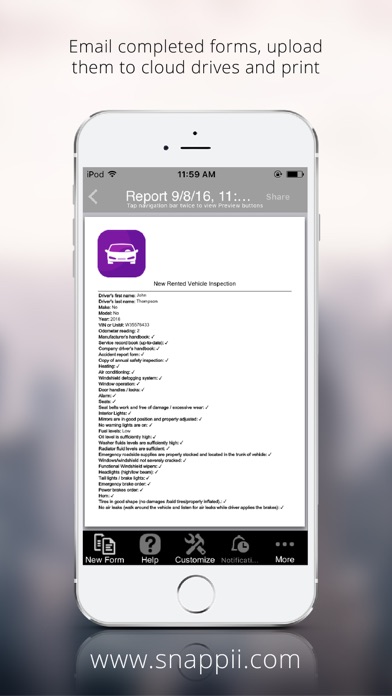 Screenshot #1 pour Rental Car Daily Vehicle Inspection Checklist
